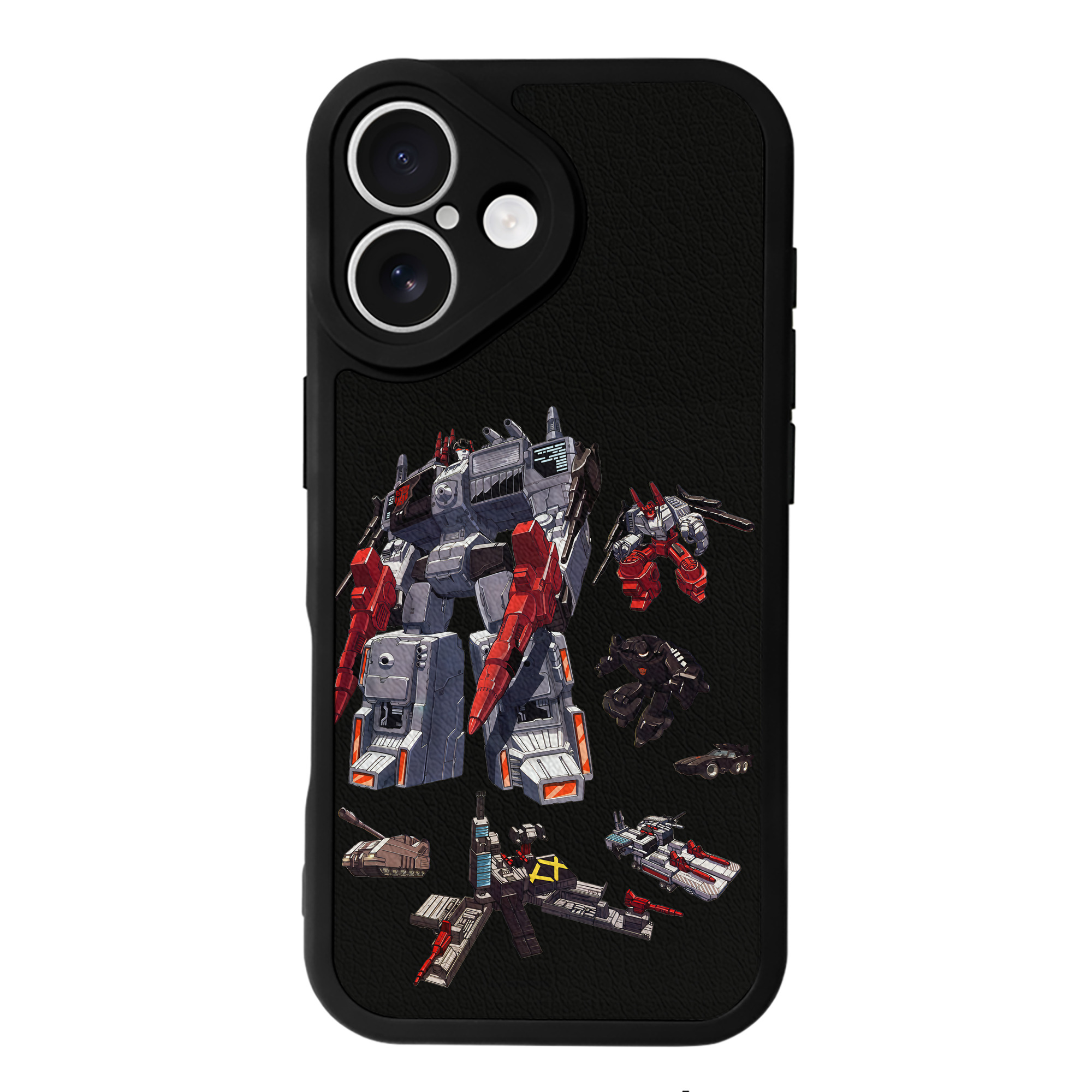 （画像用） Transformers トランスフォーマー 【iPhone 16シリーズ対応】シリコンスマホケース（レザー調） 材質：シリコン